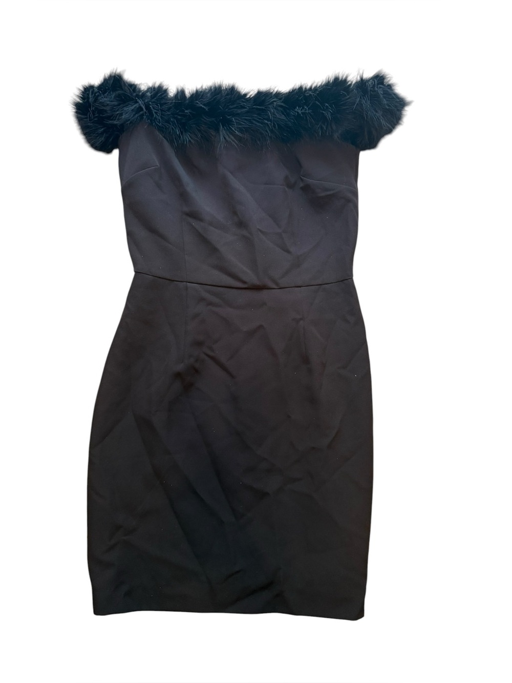 Gianni Bini Feather Off-The-Shoulder Cocktail Dress - Picture 2 of 12